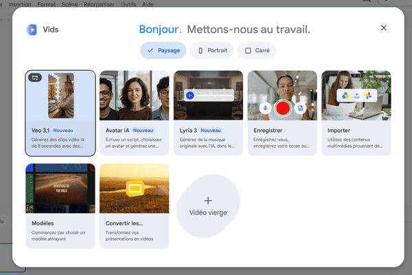 google vids accueil