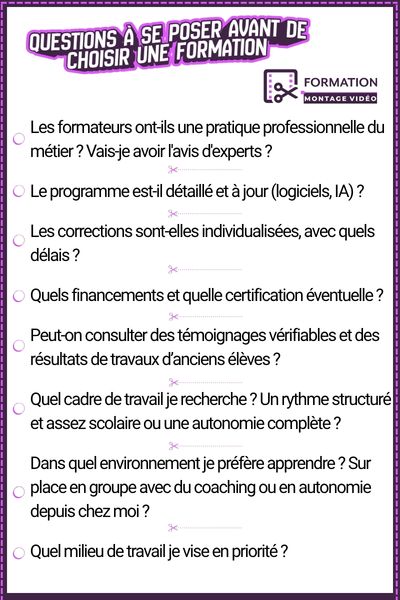 Questions à se poser avant de choisir sa formation
